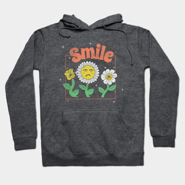 Funny Smile Flower Hoodie by Shanti-Ru Design